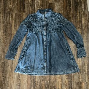 FREE PEOPLE Denim Find Me Now Mini Dress - EUC!!!